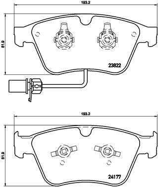 A.B.S. P 05 003 BREMBO Bremsbelagsatz, Scheibenbremse